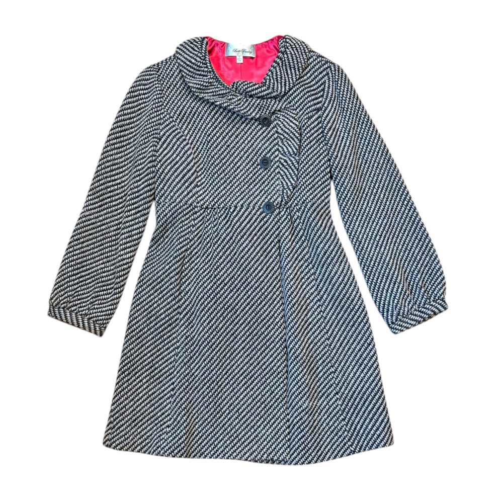 Beth Bowley Herringbone Tweed Wool Blend Overcoat